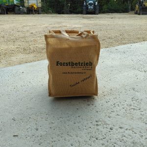 Jutesack mit Aufdruck Forstbetrieb Dorneckberg